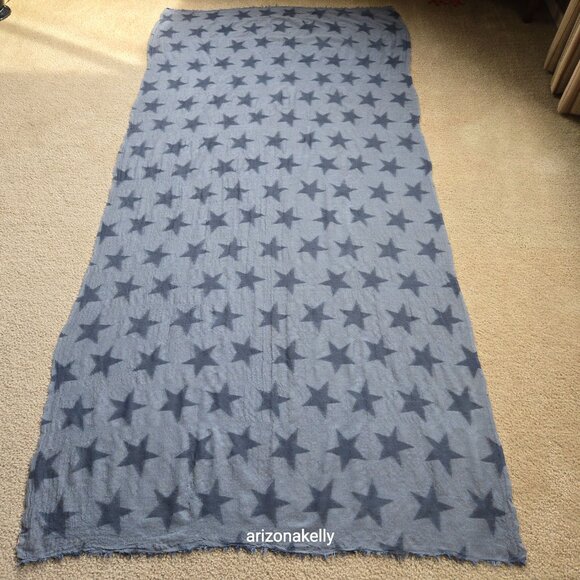 Beck Sondergaard Wool & Silk Distressed Star Scarf Oversized - Picture 9 of 15